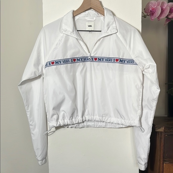 Vans White Half-Zip Pullover - Picture 3 of 10